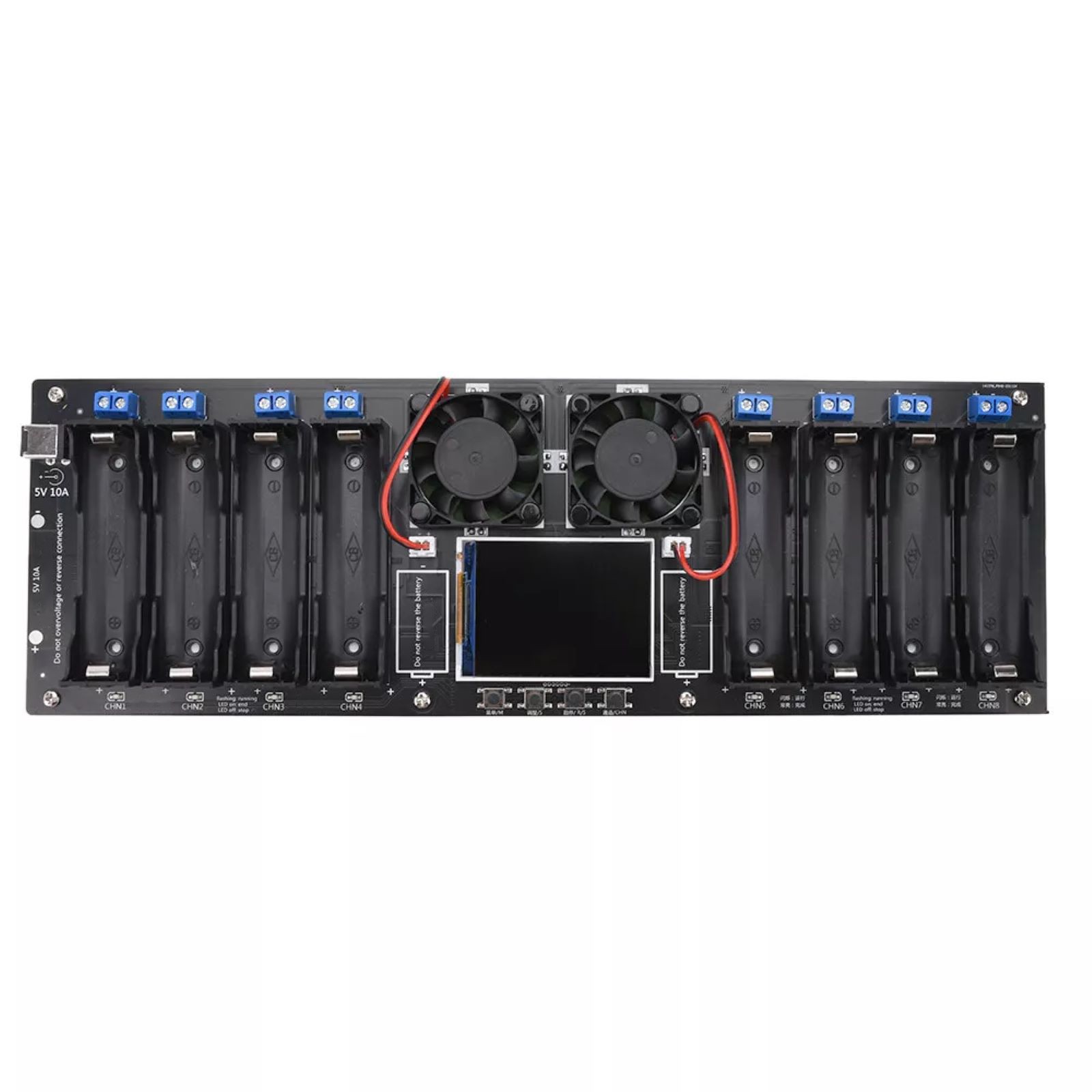 2.4in LCD Screen Internal Resistance Tester Apply 18650 battery holder