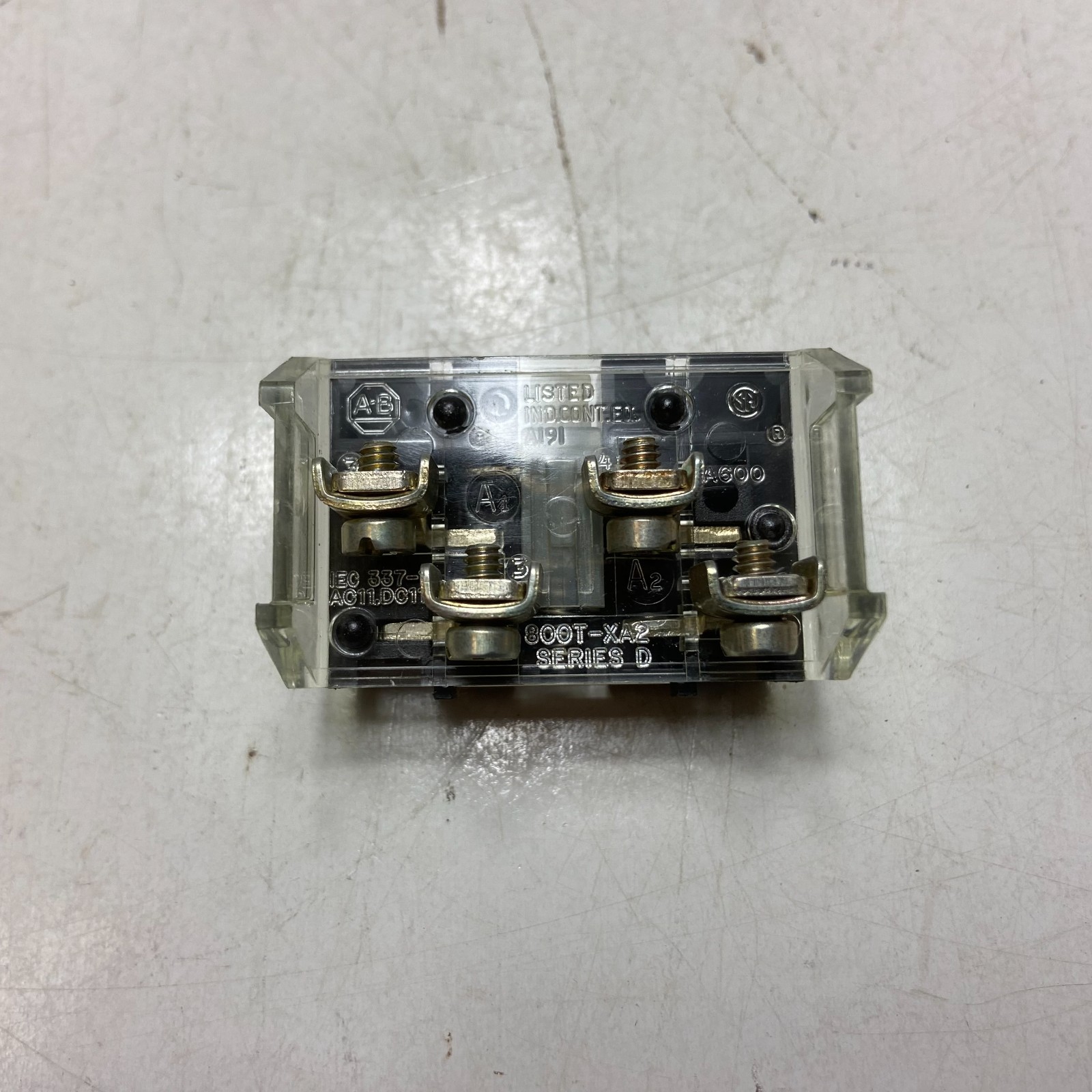 ALLEN BRADLEY 800T-XA2 CONTACT BLOCK SHALLOW BLOCK 2NO SERIES D