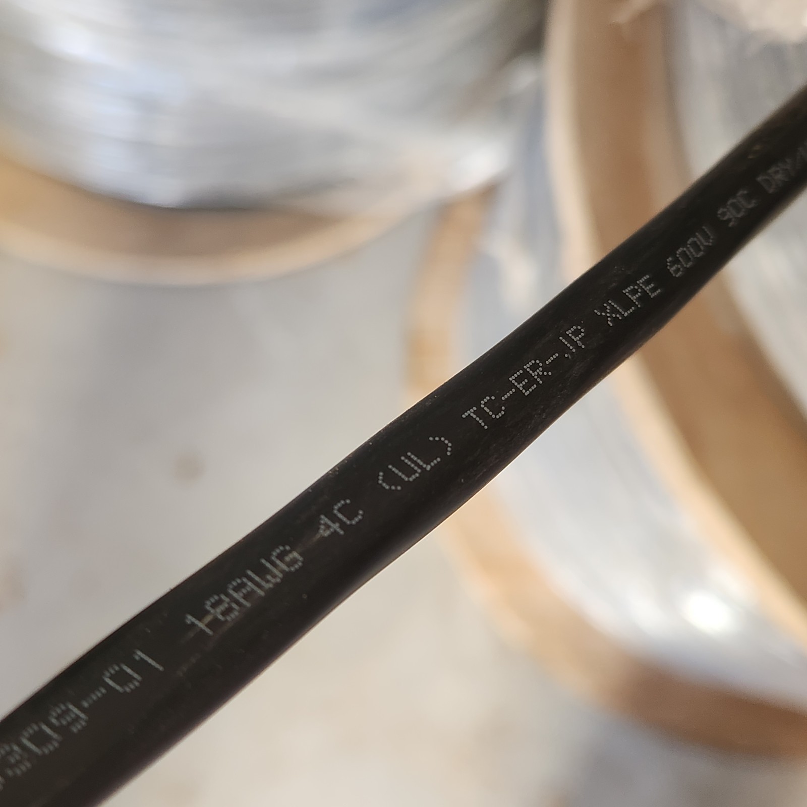 By The Foot 18/4 Power/Control Tray Cable, TC-ER, PVC Jacket, 600V, Direct Bury