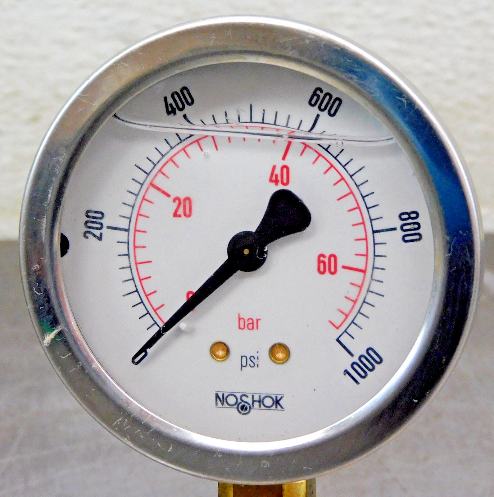 Parker N600S Needle Valve 5000 PSI w/ Noshok Pressure Gauge 1000 PSI Assembly