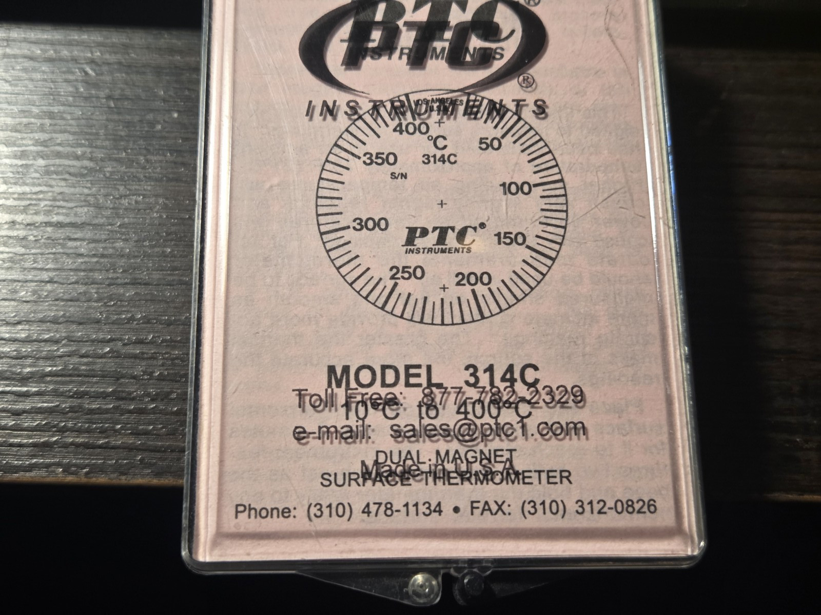 PTC Instruments Model 314C 10°-400°F Magnetic Surface Thermostat NEW LOC FF1
