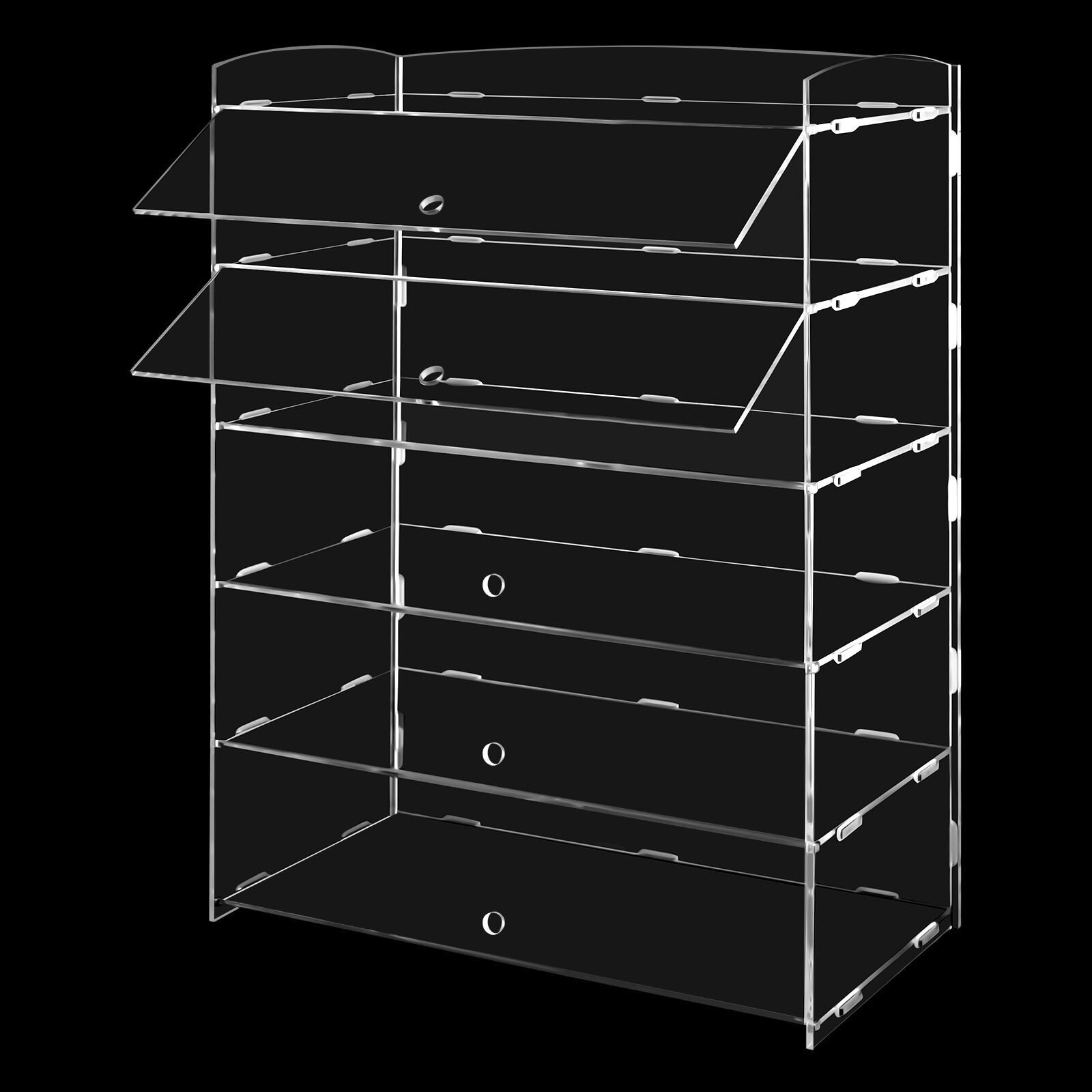 5-Tier Acrylic Display Case Bakery Pastry Countertop Showcase 18.7*8.46*24.4in