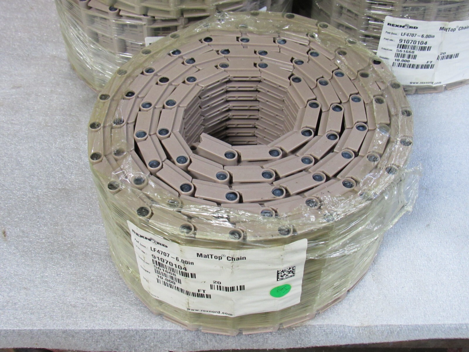 NEW REXNORD MAT TOP CHAIN LF4707-6.00IN 91070104 6″W 10FT