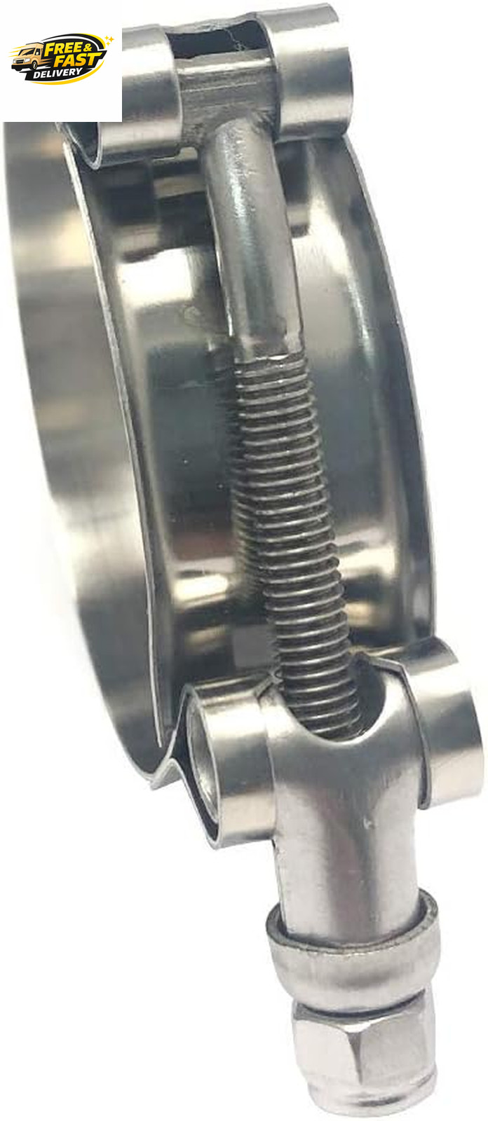 2 Pack 3.25 Inch Stainless Steel T-Bolt Hose Clamps, Clamp Range 89-97Mm for 3.2