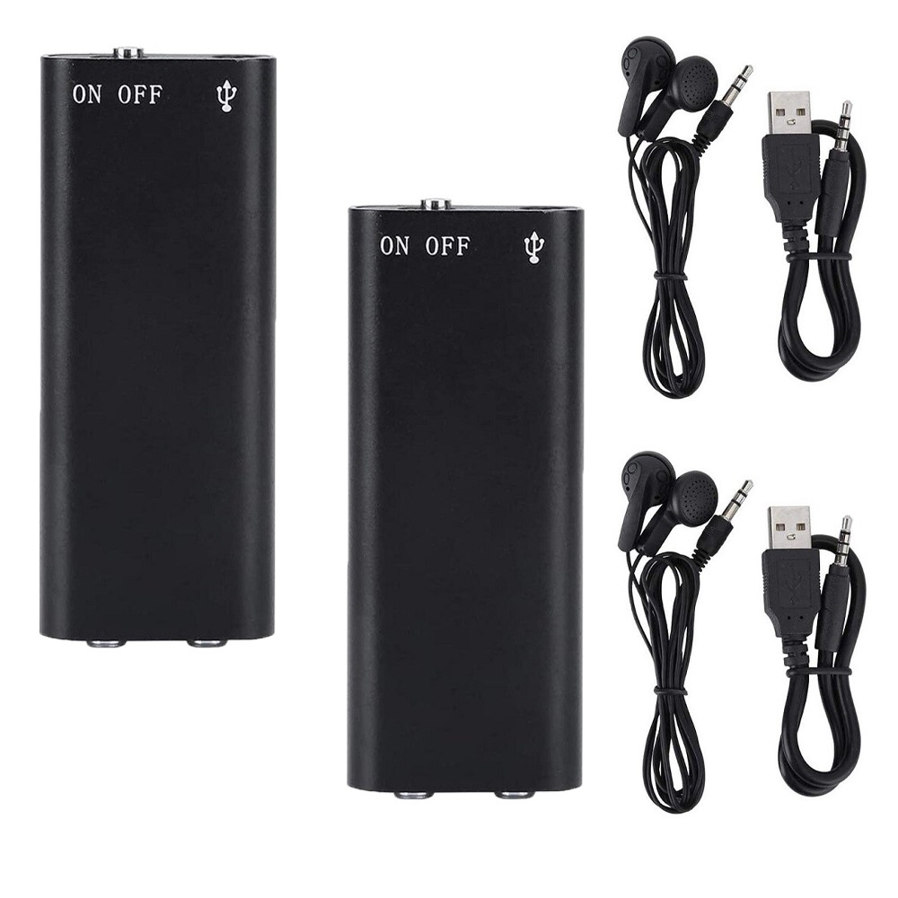 2X Mini Spy Audio Recorder Voice Listening Device 96 Hours 8/16GB Bug Recording