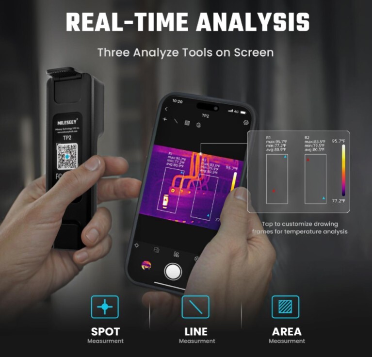 MILESEEY TP2 256×192 25Hz IR High Resolution Thermal Smartphone Camera – New