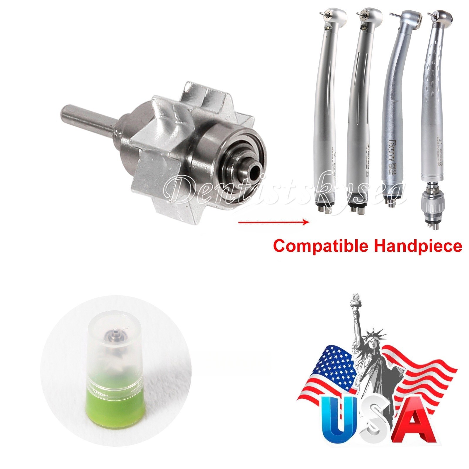 Replaced Turbine Cartridge Rotor for LED High Speed Handpiece USA Dental
