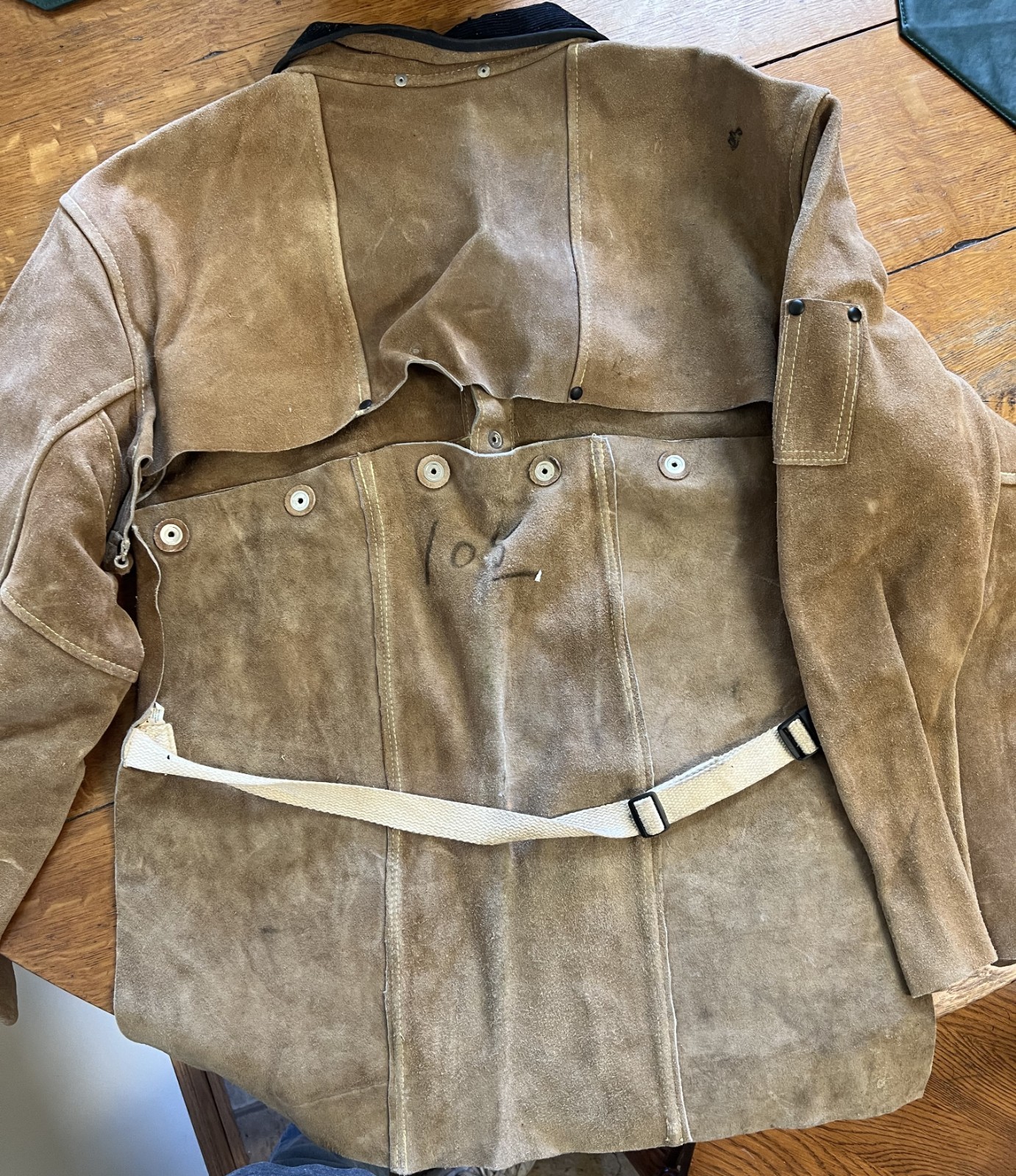 Black Stallion Industrial Cowhide Leather Welding Jacket XL w/ Open Back