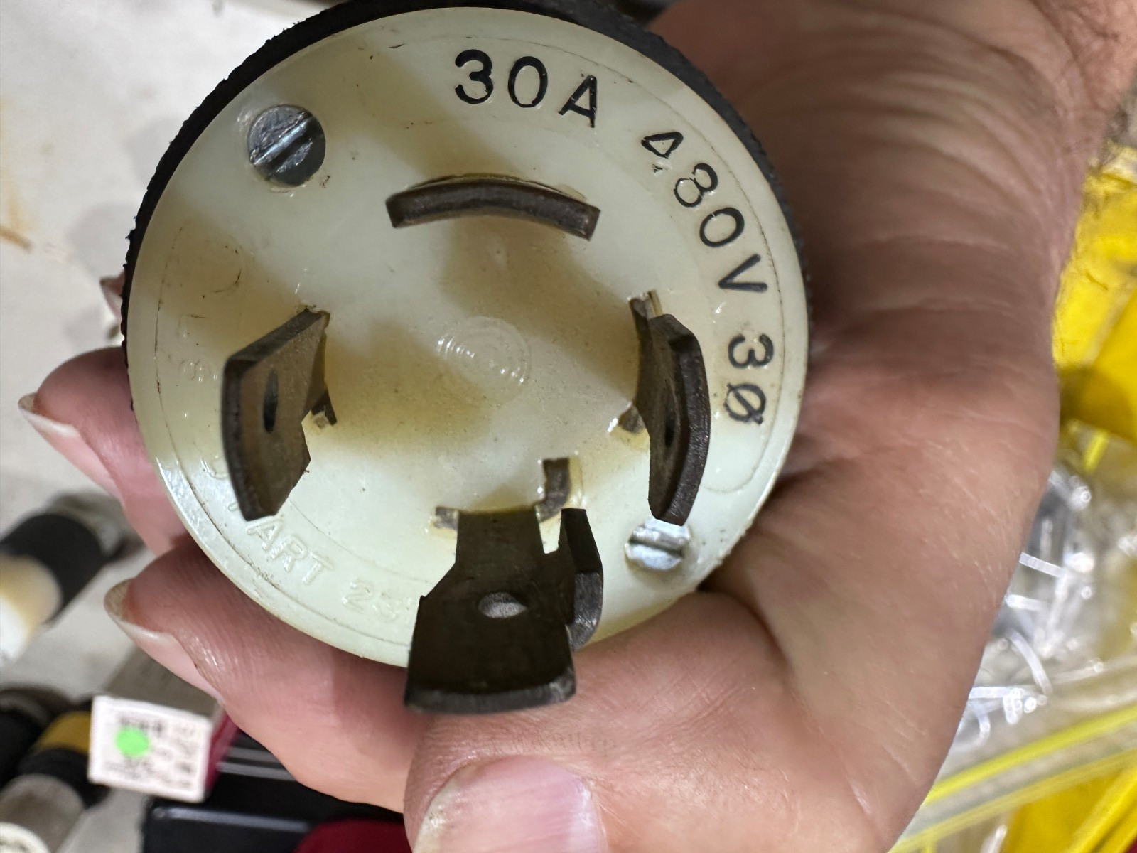 Twist-Lock Plug, 30A 480V 3Ph – Lot of 5, Hubbell HBL2731P & others