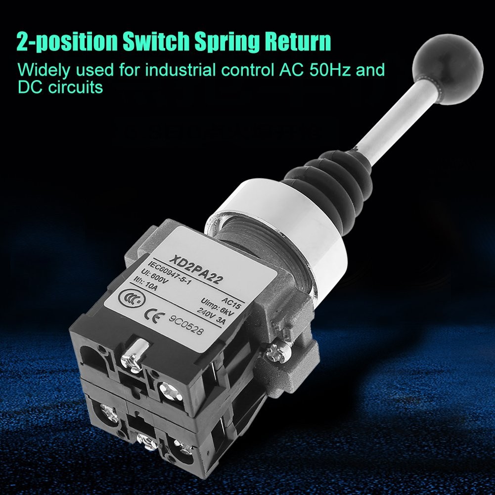 2NO Spring Return Joystick Switch 2 Position Momentary Control Switch…