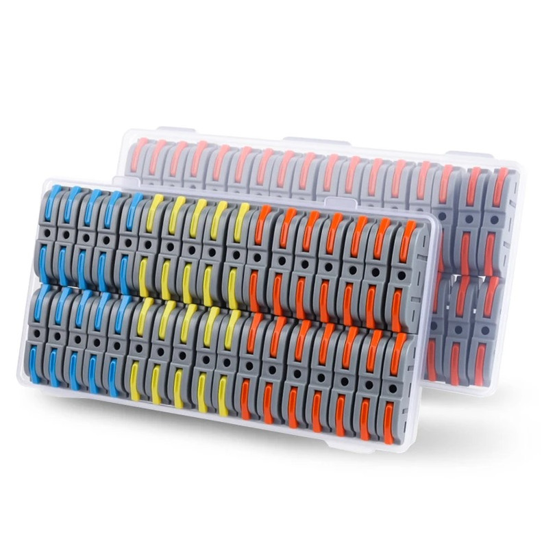 34pcs Boxed Lever Wire Connectors Electrical Splice Terminal Block Set – NEW