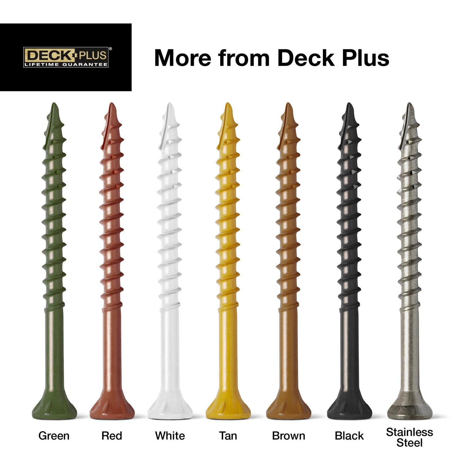 Deck Plus 2-1/2 Inch Epoxy Coated Exterior Wood and Fence Screws #10 x 2-1/2″…