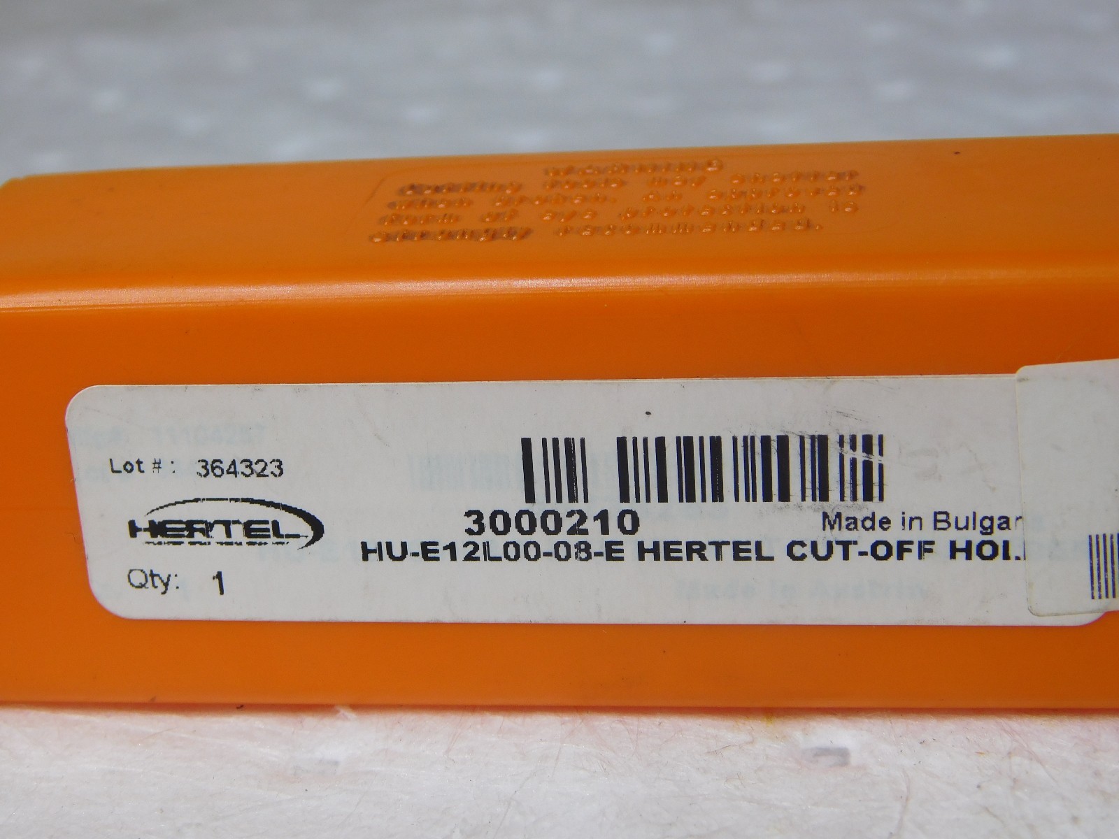 Hertel Indexible Grooving Cutoff Toolholder 12mm Max DOC 1/2 Shk Dia 3000210