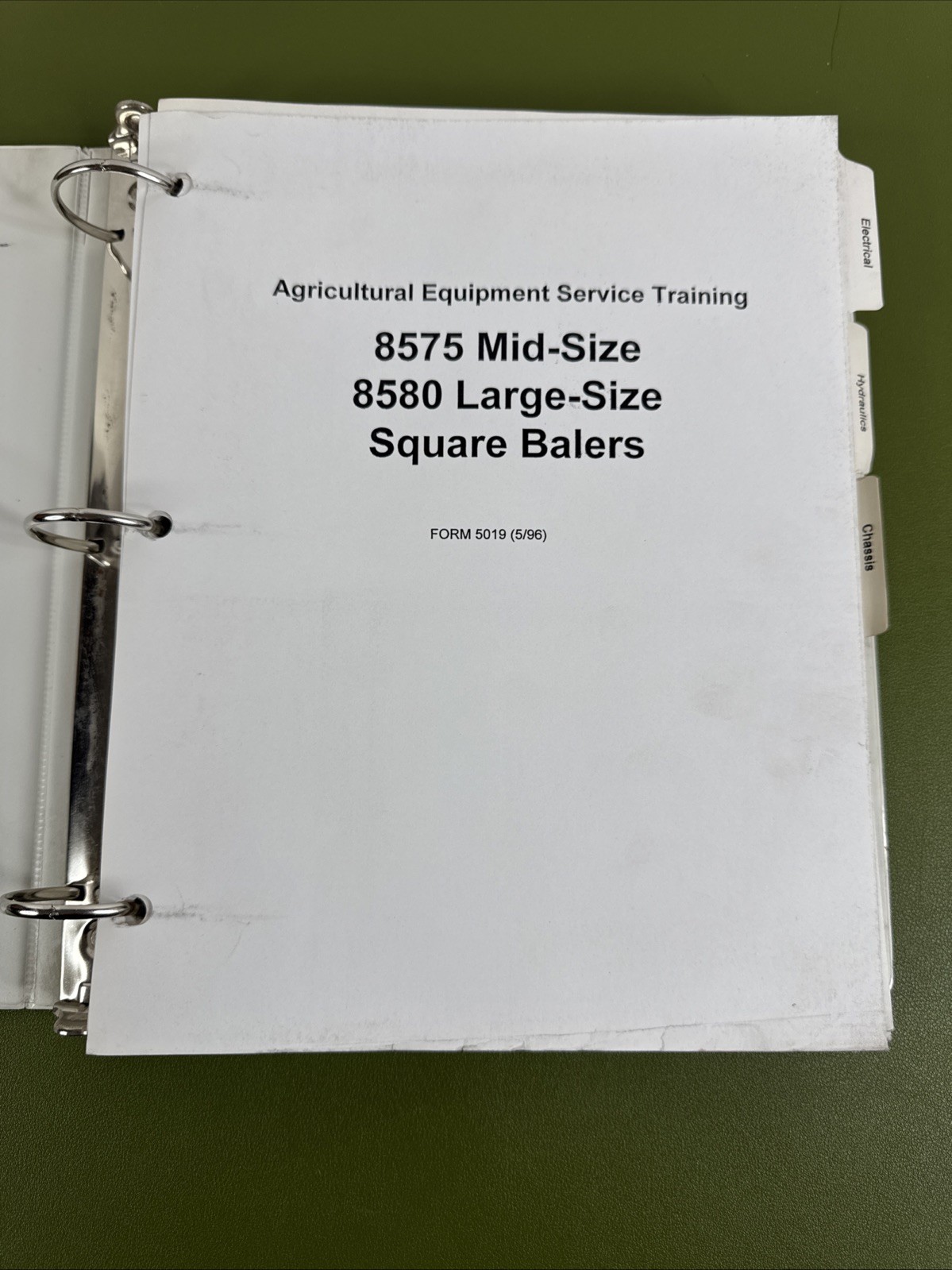 oem CASE IH 8500 Series, 8575 Mid-8580 Large Square Balers Training Manual
