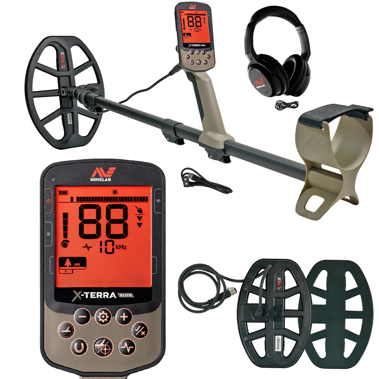 Minelab X-TERRA ELITE Expedition Pack Waterproof Detector– V12X Coil & Carry Bag