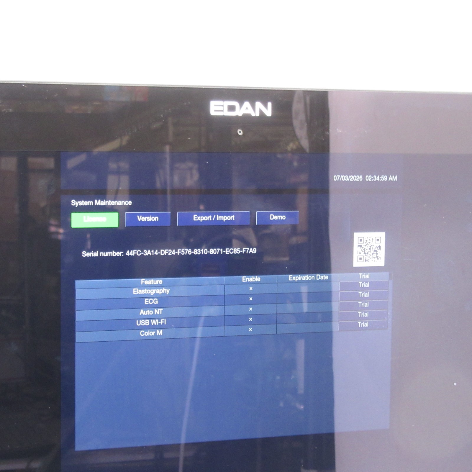 Edan Acclarix AX8 portable ultrasound *PARTS T12-D18