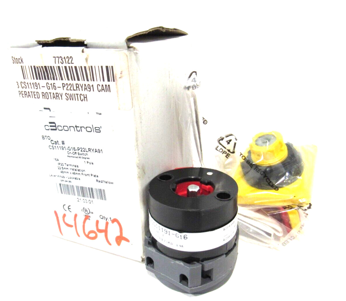 NEW C 3 CONTROLS CS11191-G16-P22LRYA91 ROTARY SWITCH CS11191-G16