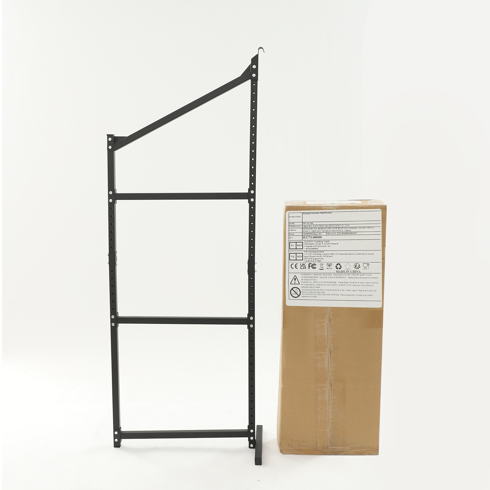 2 Pack Shipping Container Shelving Shelf Bracket Q235 Steel Universal 25″ x 46″