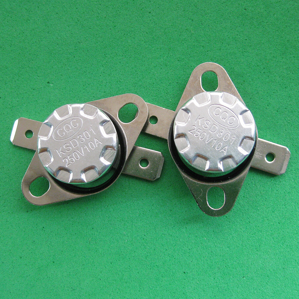 2pcs KSD301 0°C~100°C / 32°F~212°F Degree Celsius N.O. Temperature Switch 10A