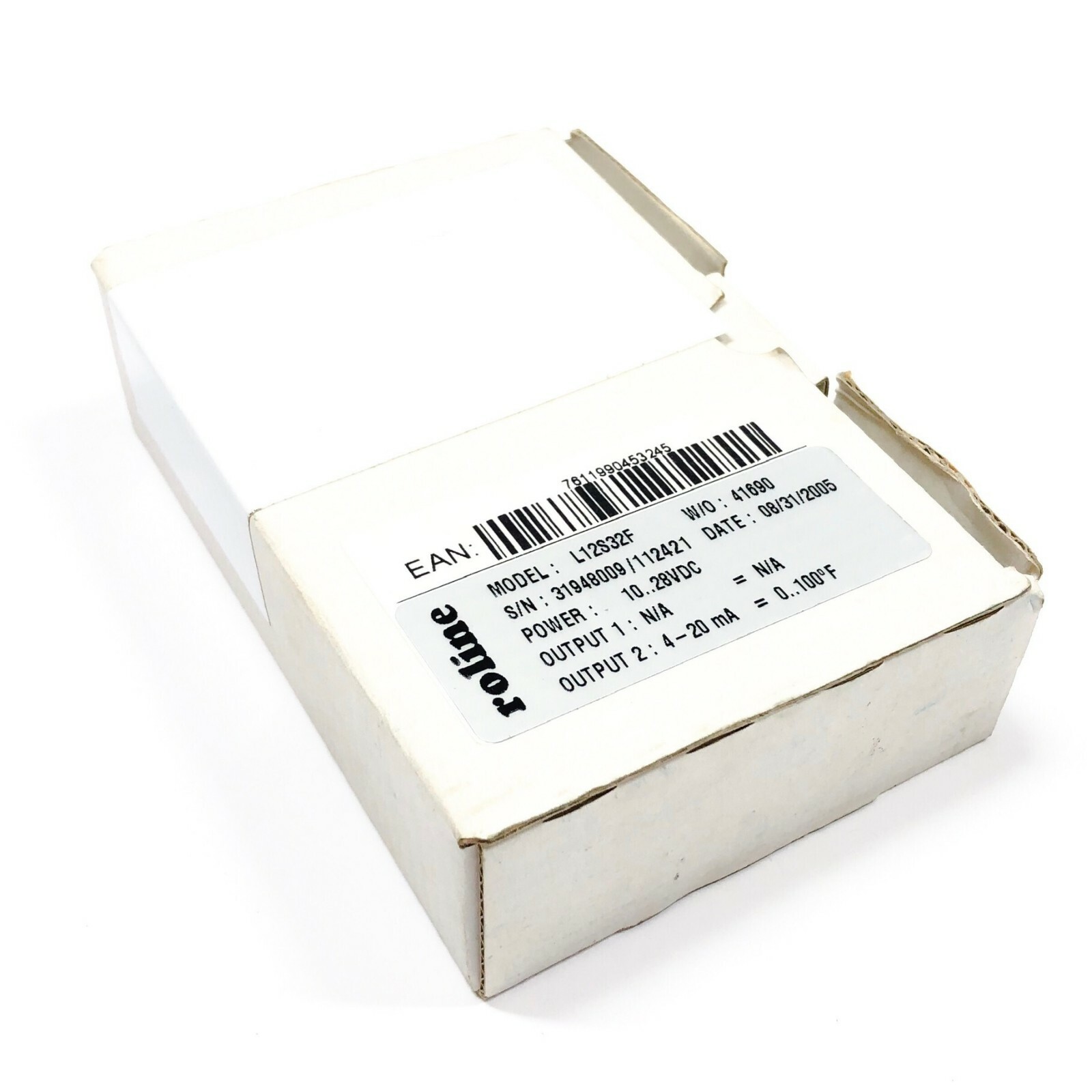 L12S32F Roline Spce Temp Transmitter, 10-28 VDC, 4-20 mA, 100 Degrees F