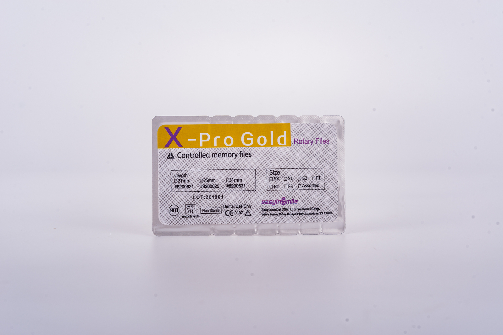 6Pc dental Endodontic Rotary Files X-Pro Gold NITI Files Taper S1 S2 SX F1 F2 F3