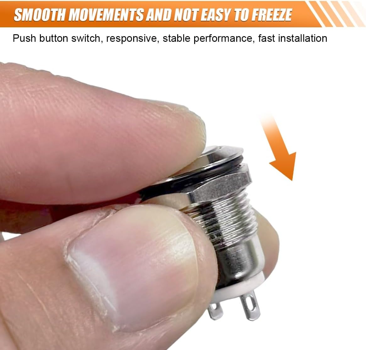 10PCS 12Mm Momentary Push Button Switch, Waterproof 1A 1.5V-250V Power