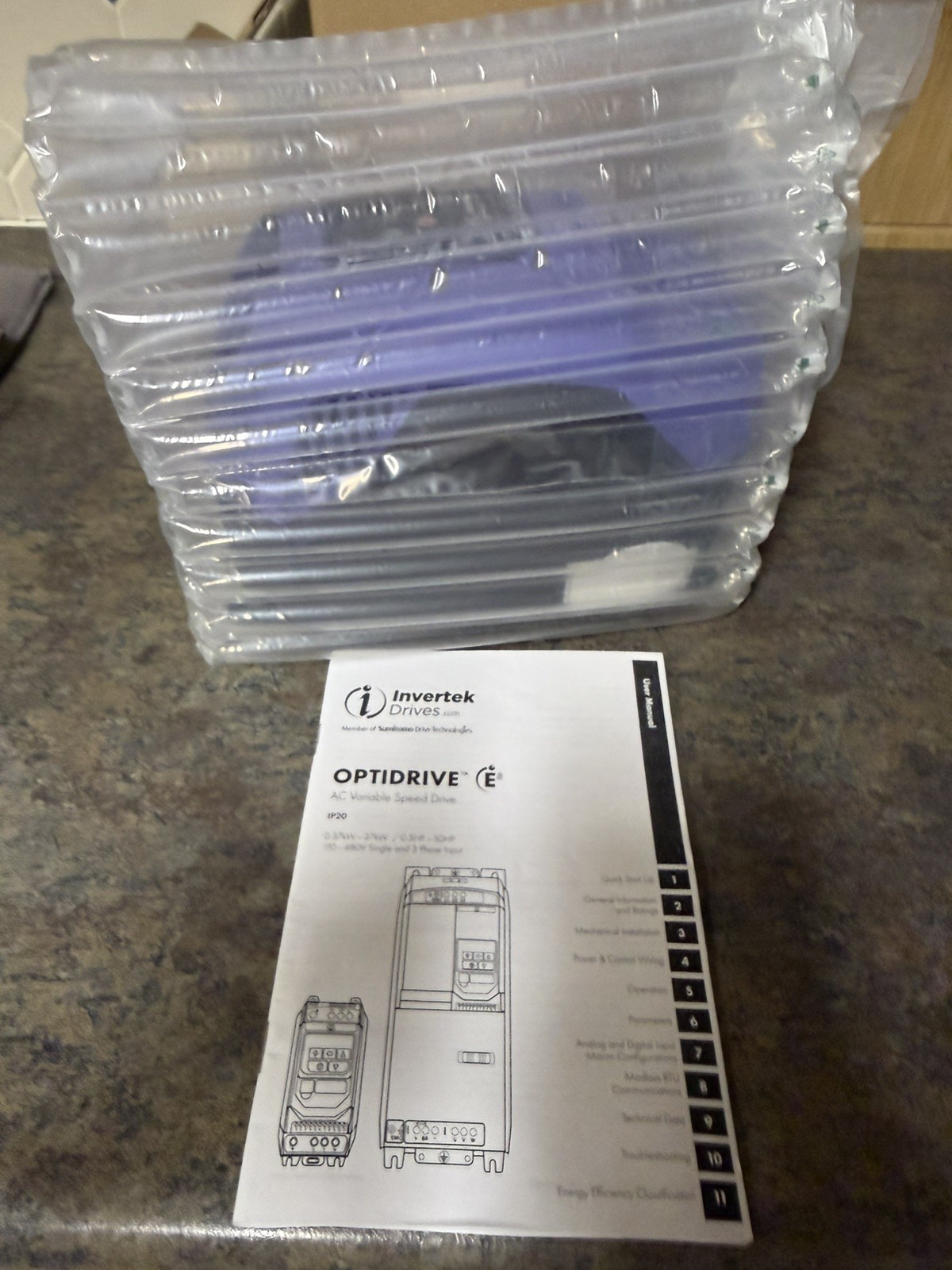 ODE-3-240095-3F42 – Invertek OptiDrive E3 – 5.0 HP VFD