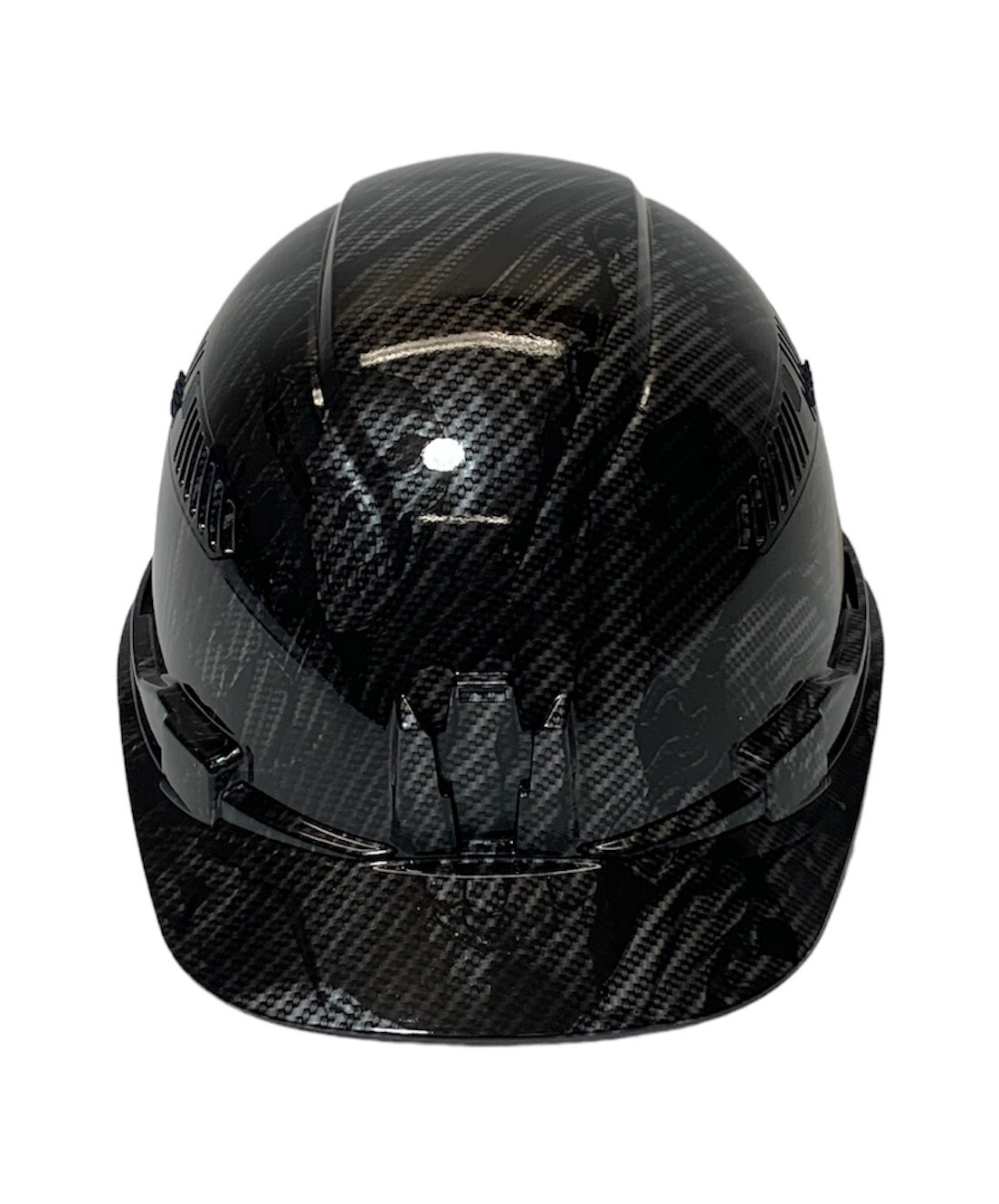 Custom CarbonFiber Ace of Skulls HydroDipped Klein Tools CapStyle Hardhat vented
