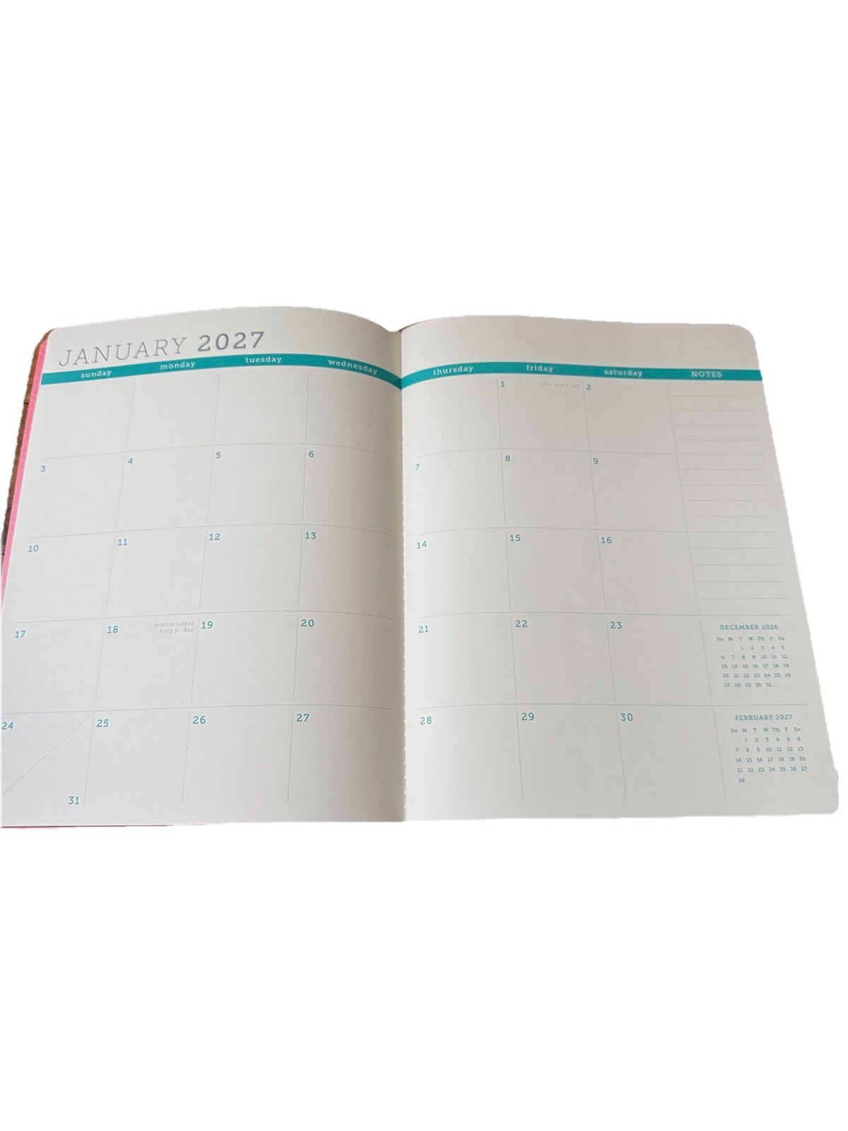 July 2026-Dec 2027 Planner 18 Mo. Planner Clementine Notebook Size Large Floral