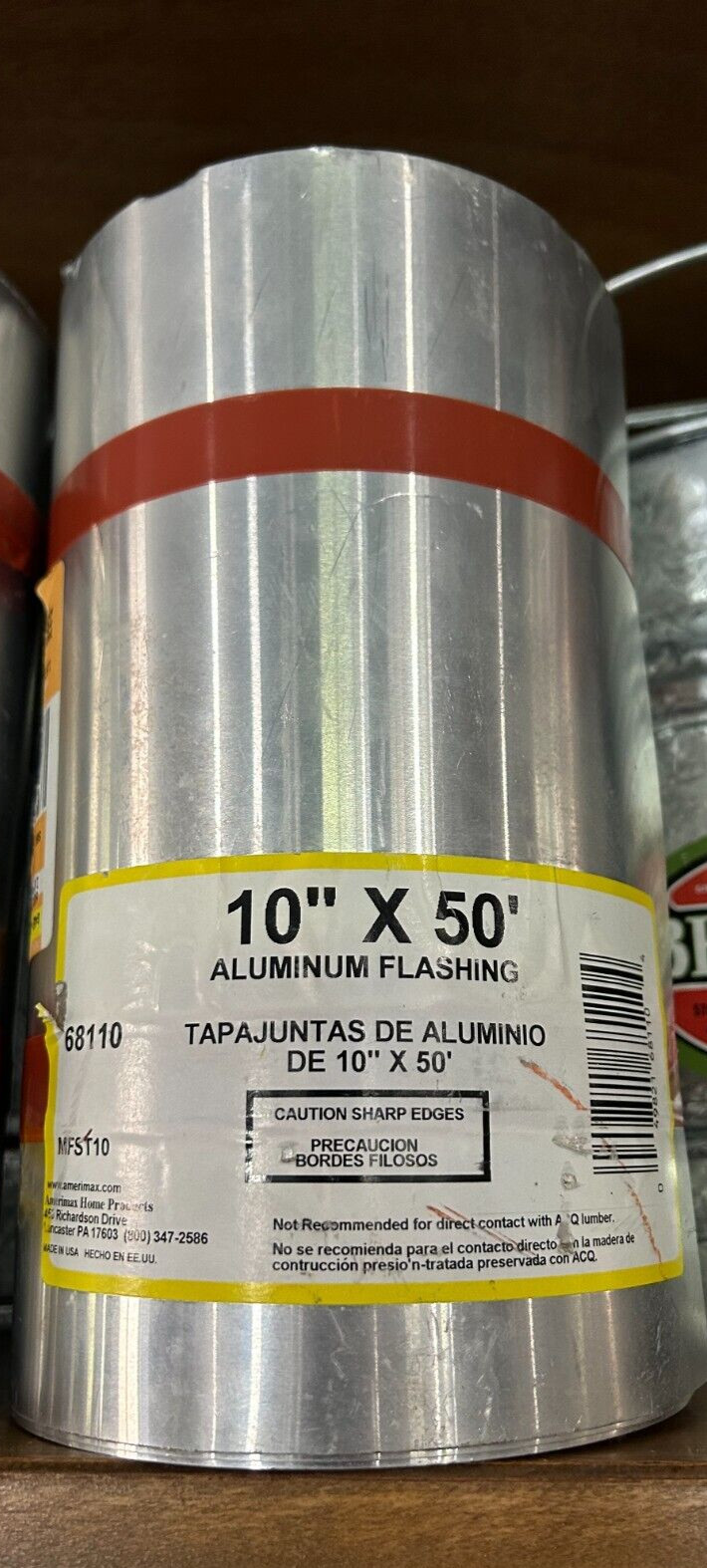 New OLD STOCK Amerimax Aluminum Valley 68110 Roll Flashing 10″ x 50′ OAW