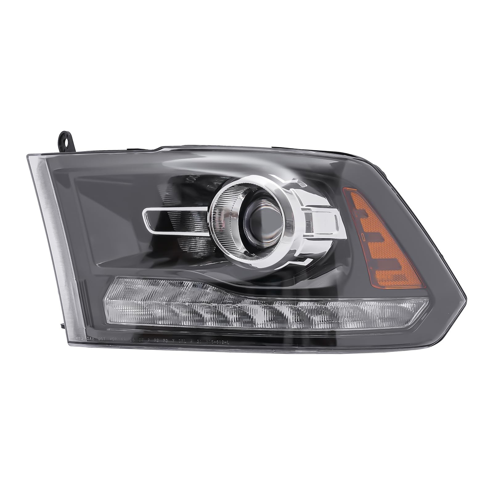 13-18 for Ram 1500 2500 3500 19 Classic Proj Headlight Pair LED DRL Halog CH2502