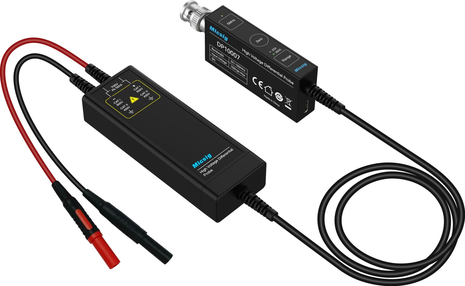 Micsig 700V 100MHz High Voltage Differential Probe kit ,DP10007