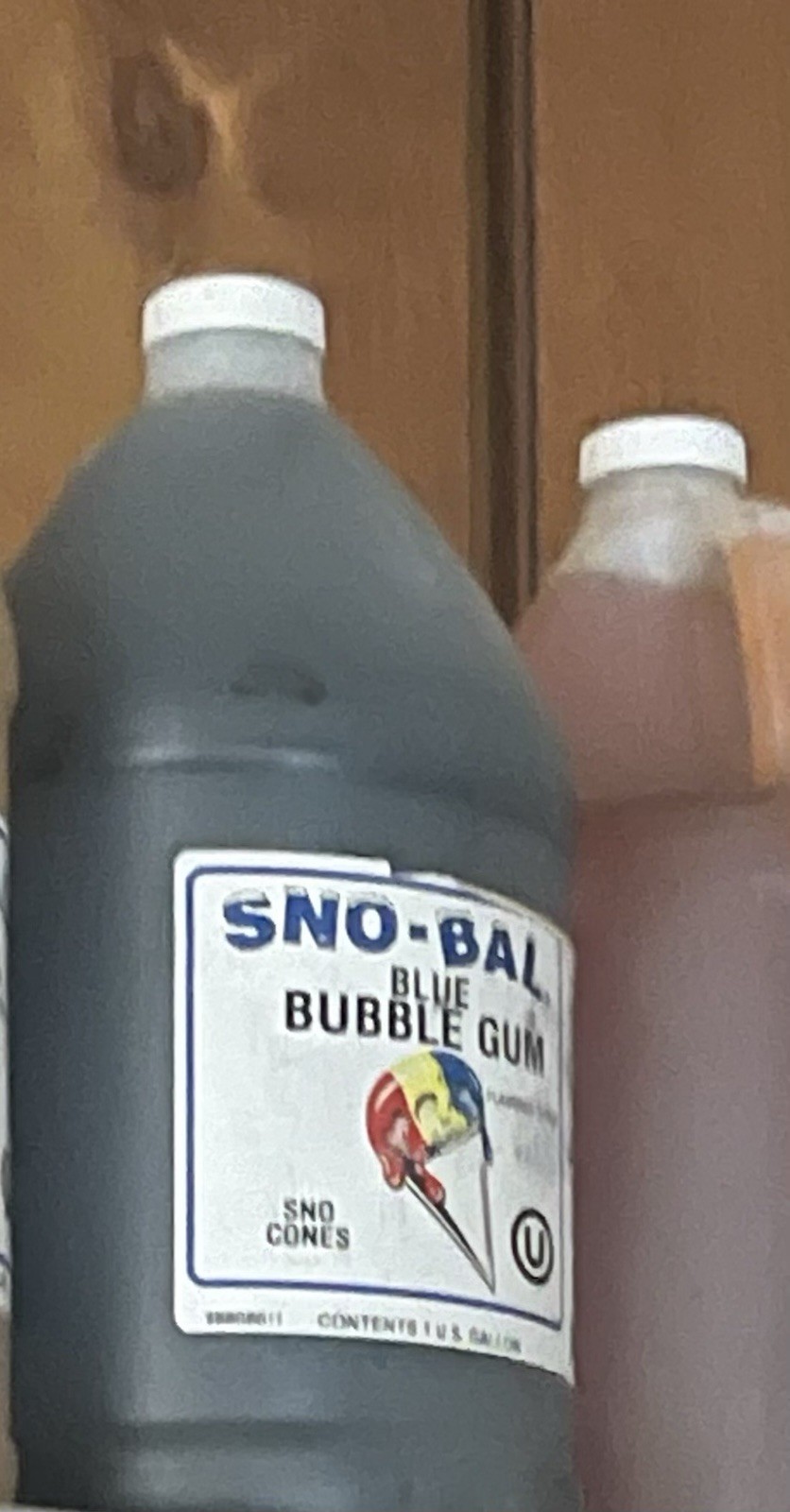Sno-Ball Blue Bubble Gum Snow Cone Syrup Concentrate, 1 Gallon Jug
