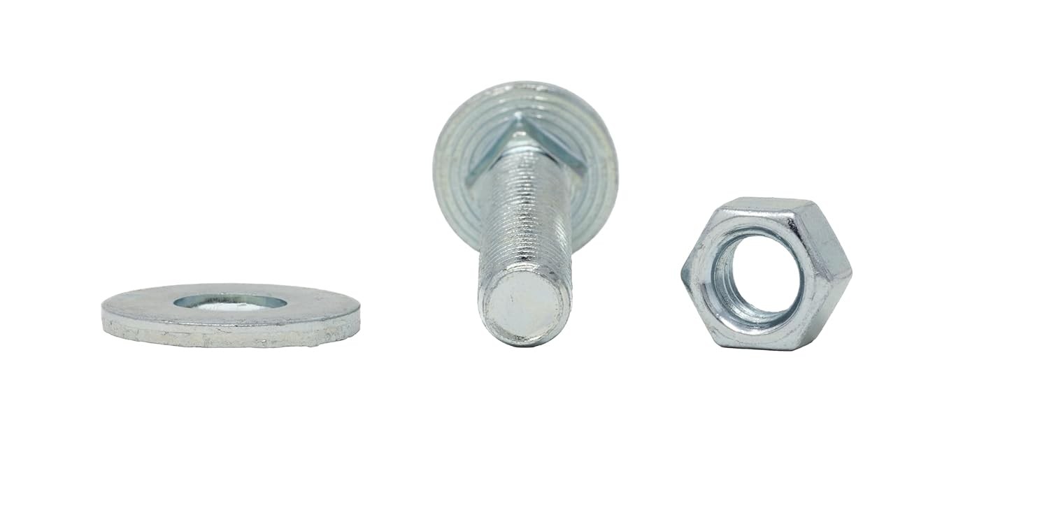 3/8″-16 x 7″ Zinc Carriage Bolt Kit w/ Nuts, Partial Thread – Qty 25