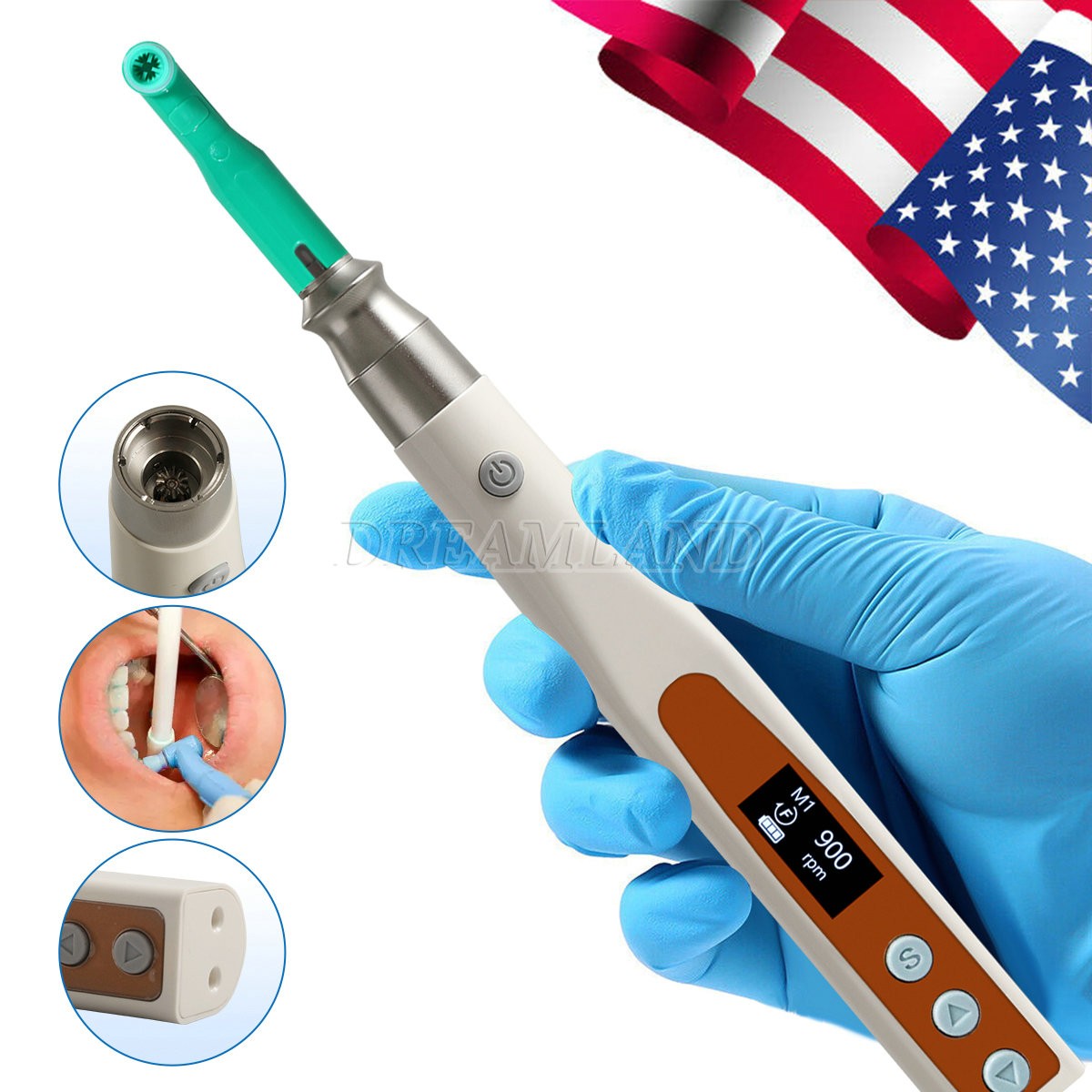 LED Dental Ultrasonic Piezo Scaler VRN /Wireless LCD Hygiene Prophy Handpiece