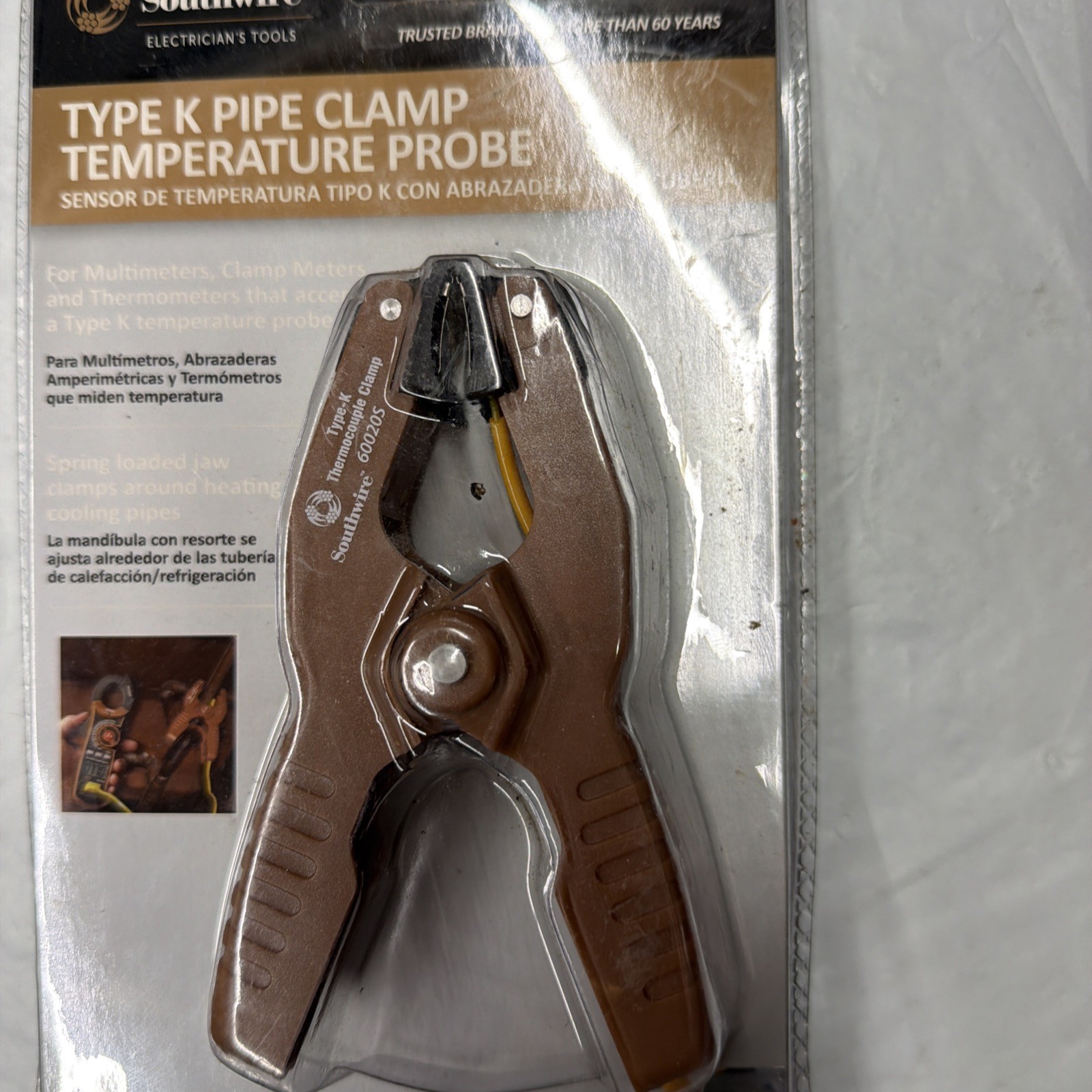 Southwire Type K Pipe Clamp Temperature Probe 60020S Brand New