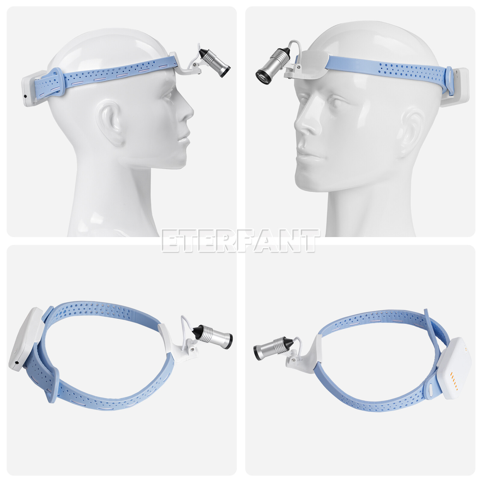 ETERFANT 5W LED Lightweight Silicone Headlamp Dental Surgery Medical Blue