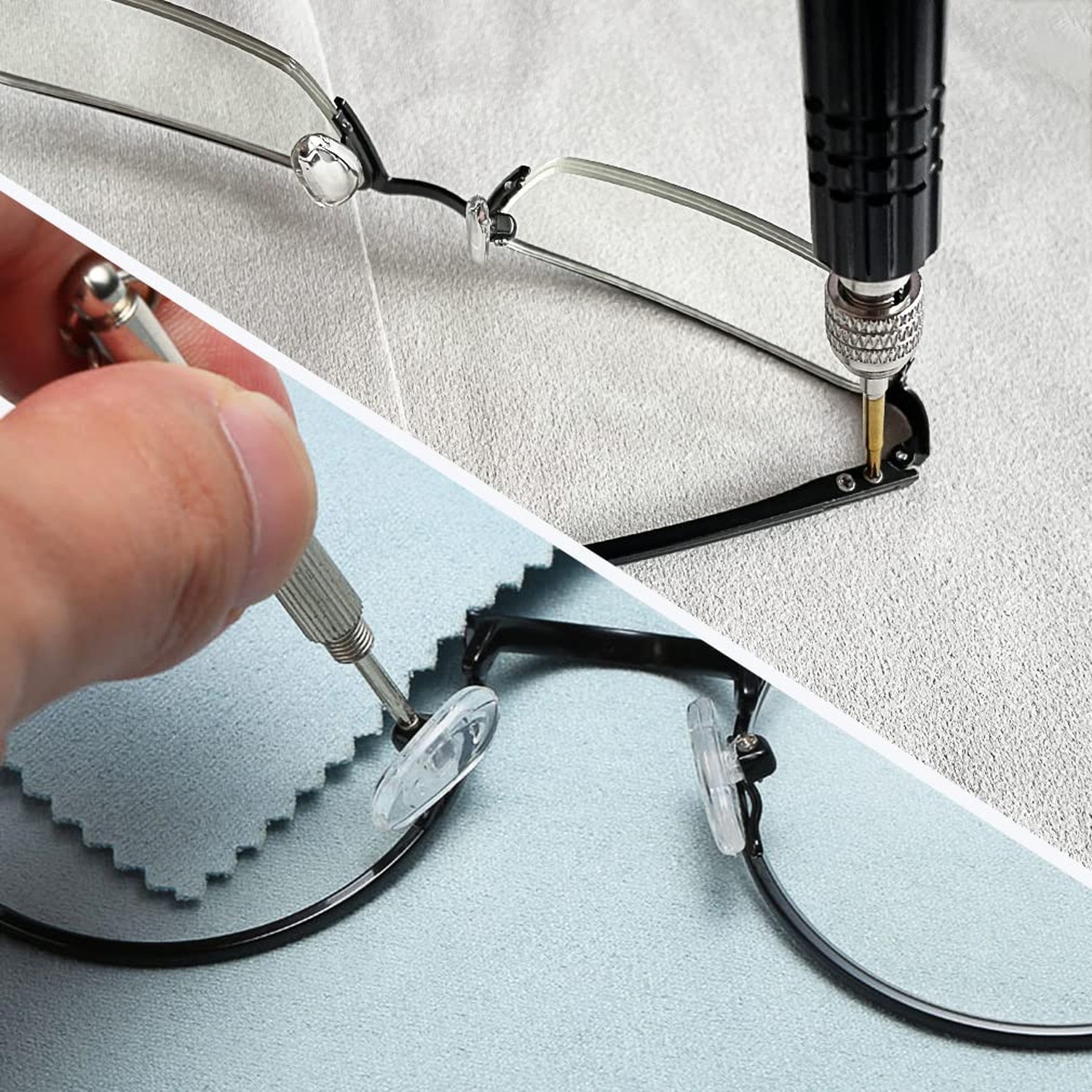PTSLKHN Eyeglass Repair Kit, 5-in-1 Multifunctional Small Screwdriver, S2 Ste…