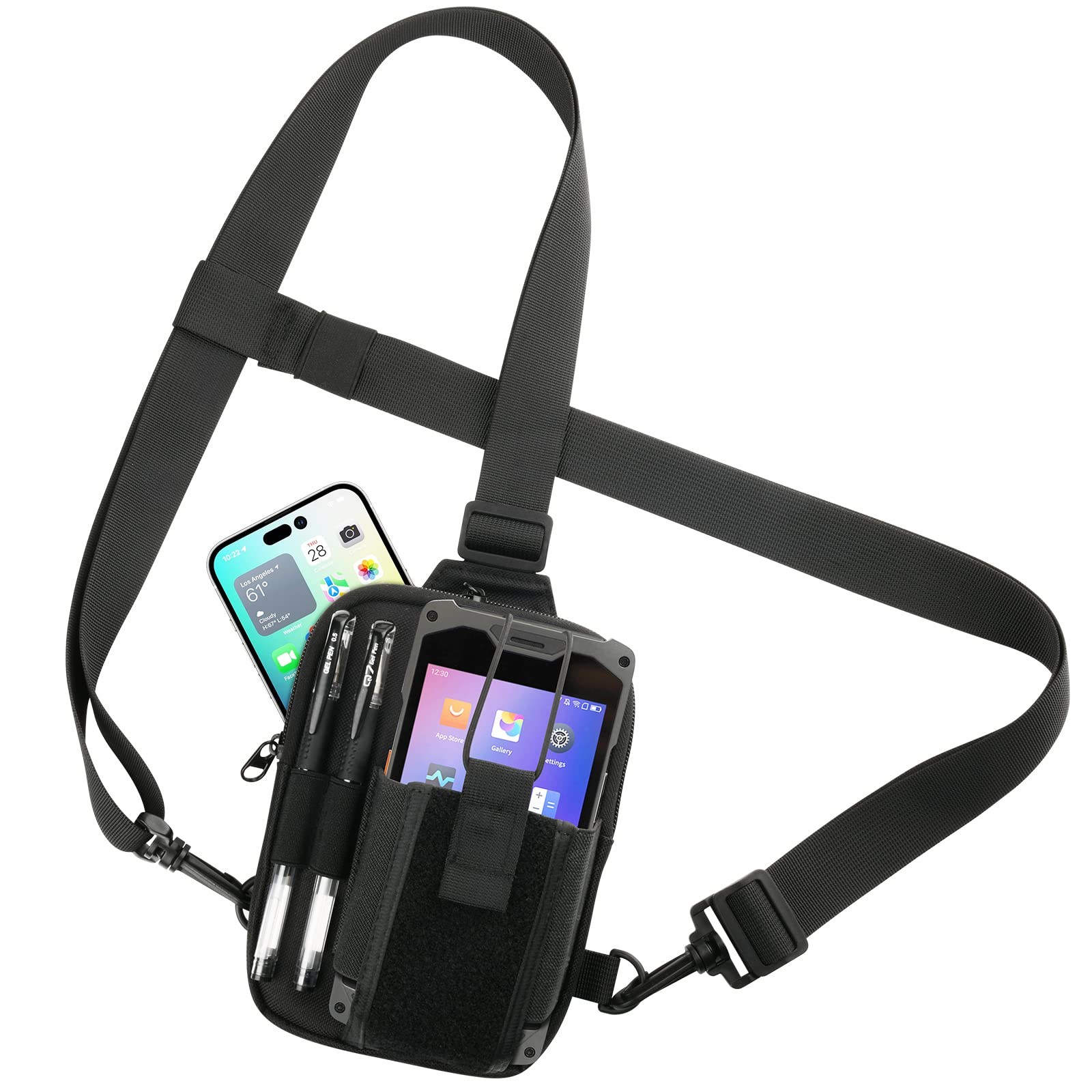 USPS Postal Scanner Chest Harness Pouch Black