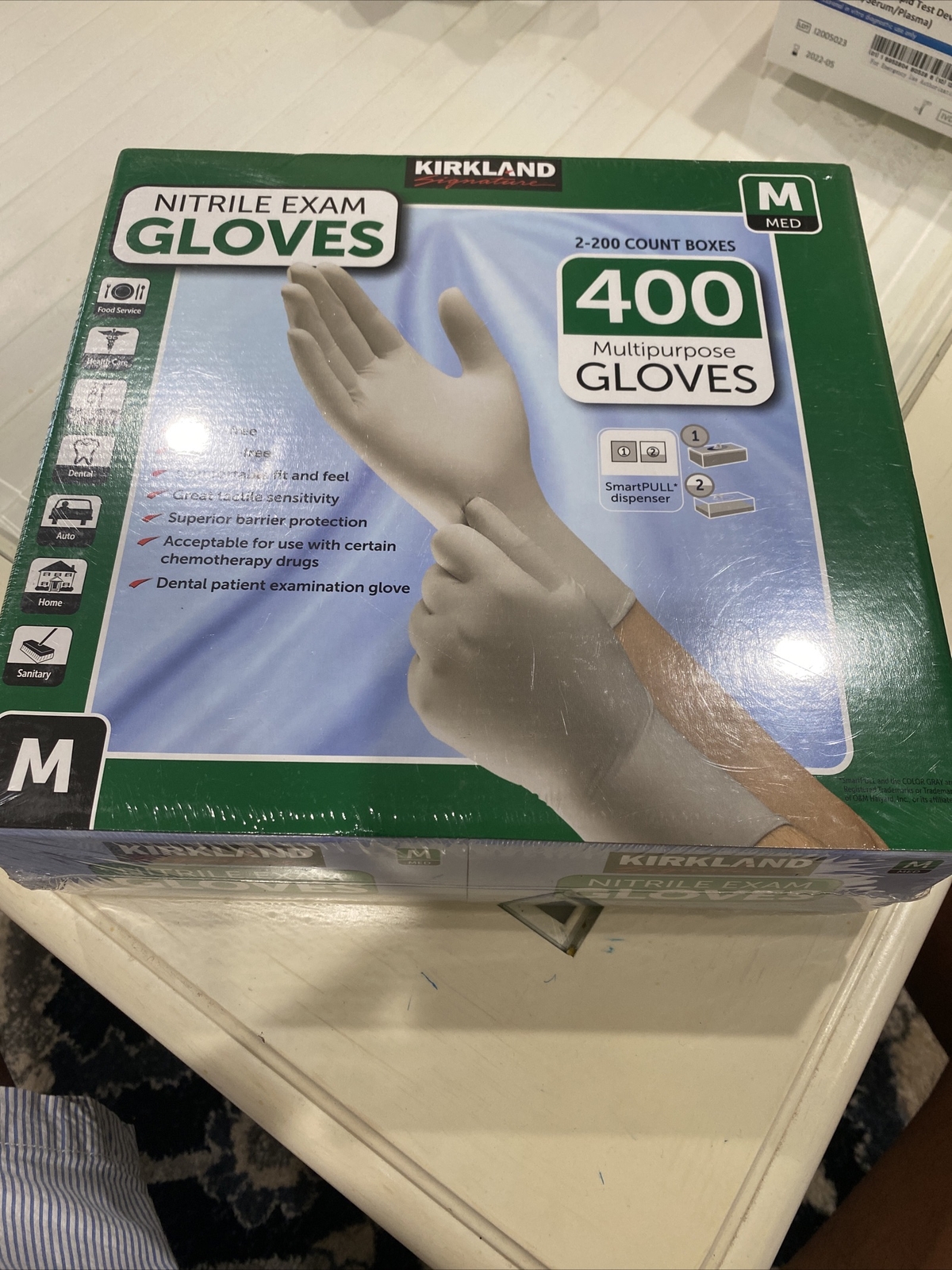 kirkland signature nitrile exam gloves 237 Boxes Of 400 Count
