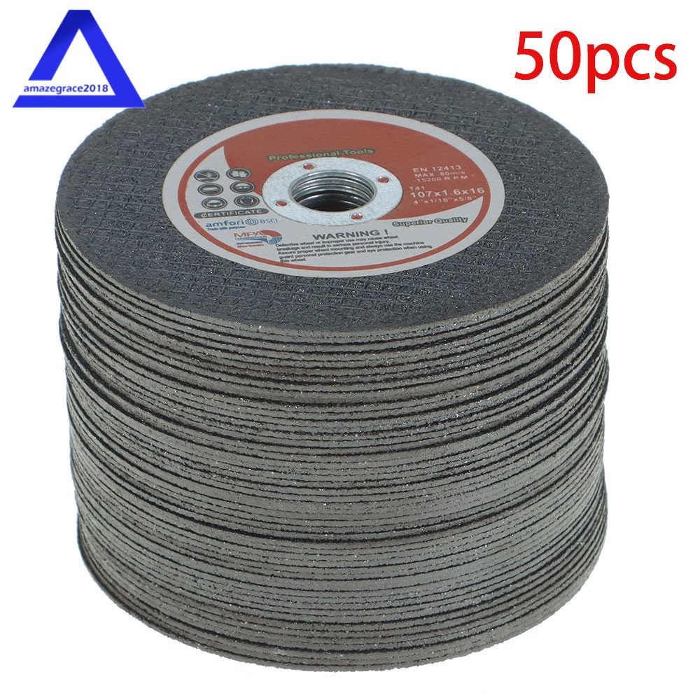 50 Pcs 4″ × 1/16″ × 5/8″ Cut-off Wheel – Metal and Stainless Steel Cutting Discs