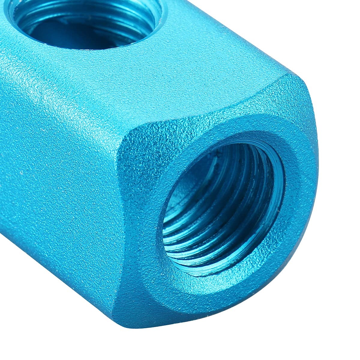Baomain Aluminum Air Manifold Block, 2Way 5Port, 1/4″ PT Threaded for Pneumat…