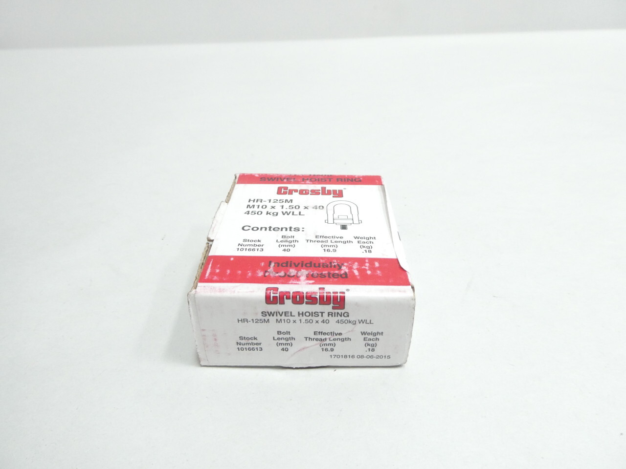 Crosby HR-125M Swivel Hoist Ring M10 X 1.50 X 40 450kg
