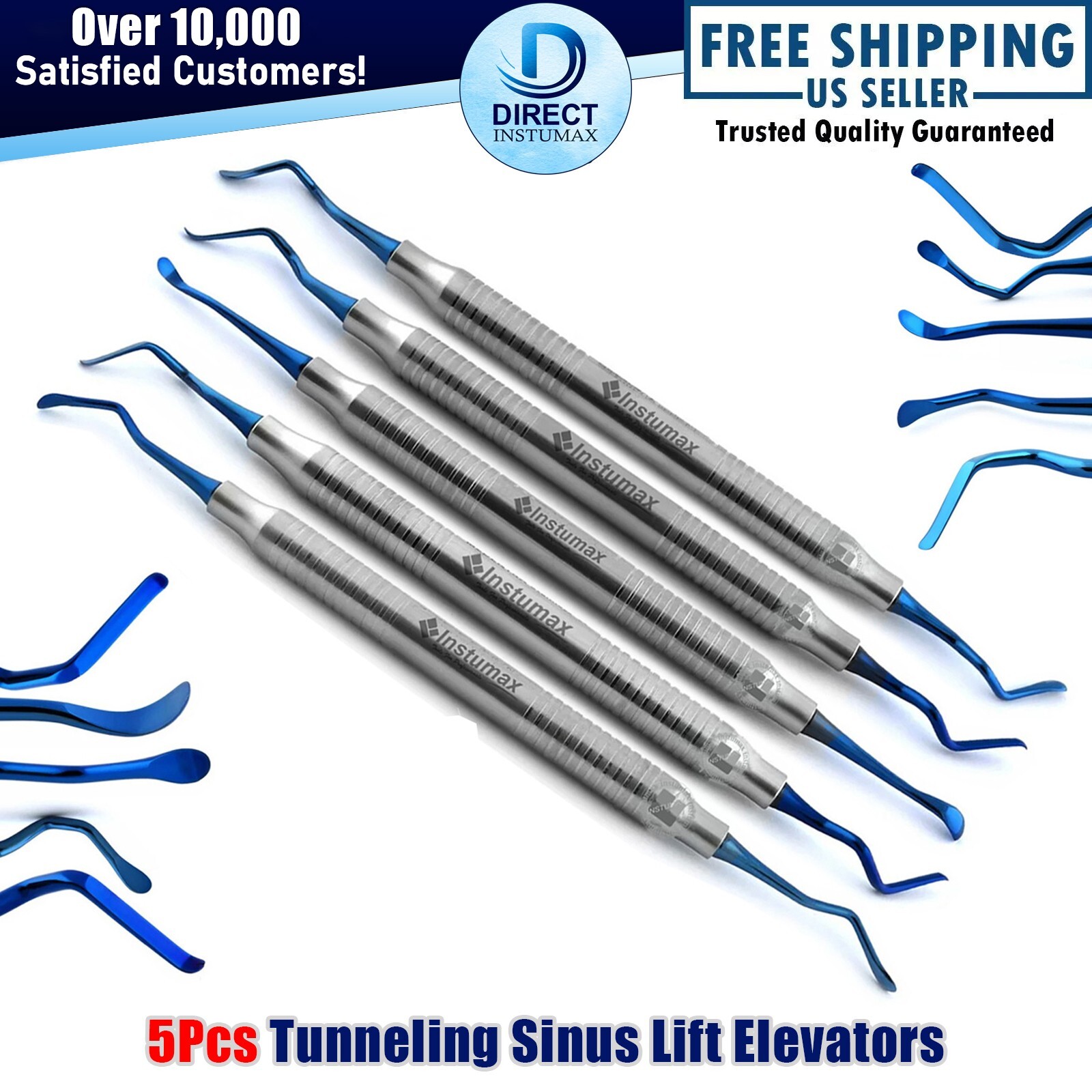 Vista Dental Tunneling Kit Sinus Lift Gum Elevators Tissue Grafting Implant Tool