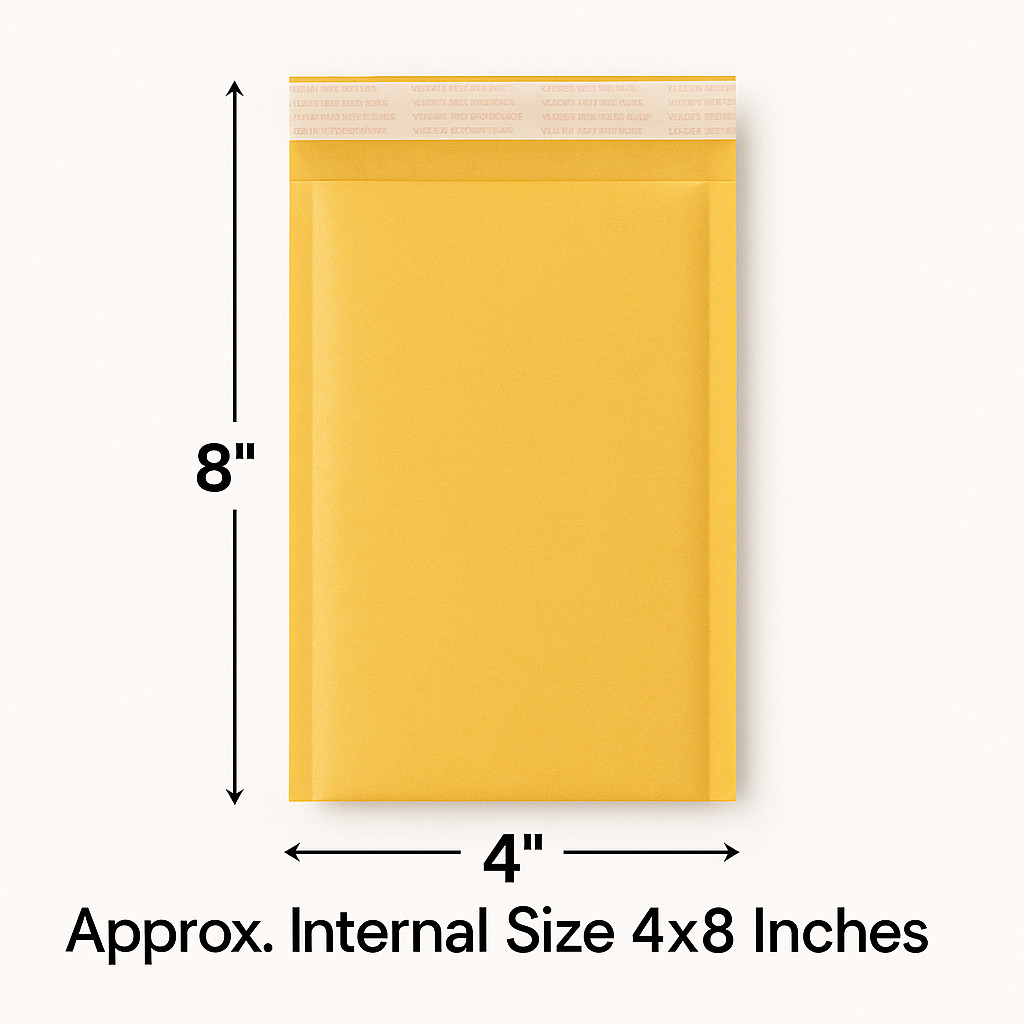 1000 Kraft Bubble Mailers 4×8 Padded Envelopes Bulk Shipping Supplies USA