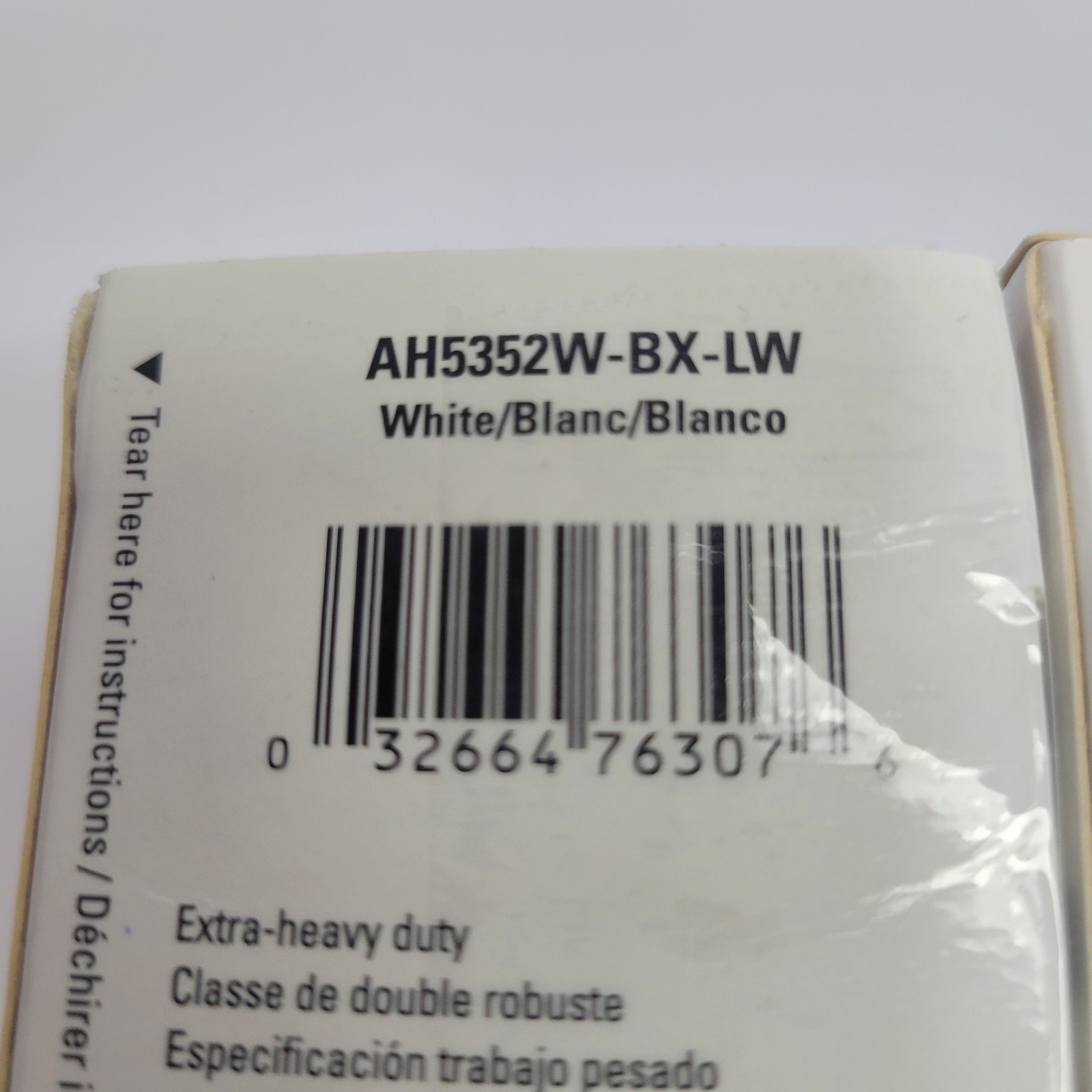 (2) Eaton AH5352V-BX-LW Duplex Receptacle Whitw 20A 125V Back & Side Wire. New