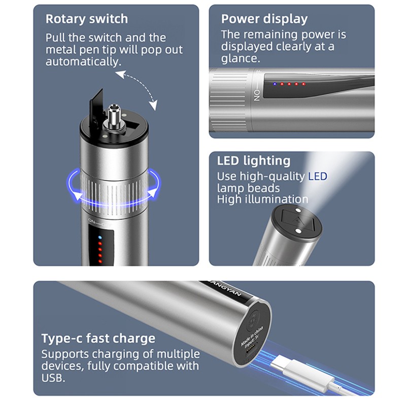 Fiber Optic Visual Fault Locator Rechargeable Green Light Pen for FTTH, FTTB