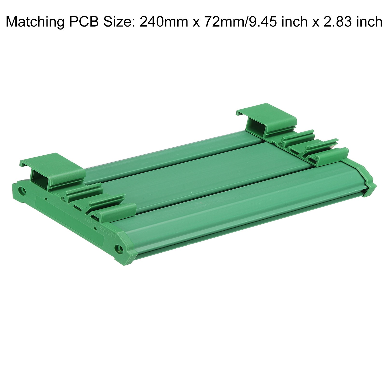 DIN Rail Mount Carrier for 240x72mm PCB Housing Bracket Green