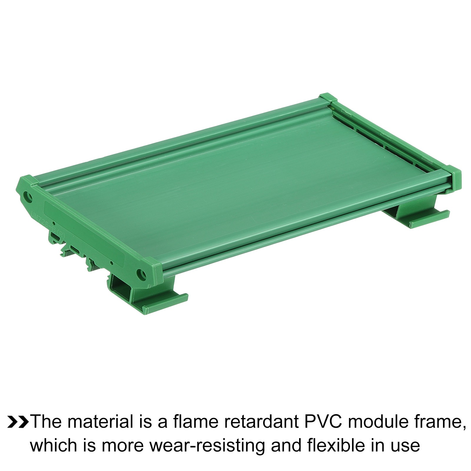 DIN Rail Mount Carrier for 240x72mm PCB Housing Bracket Green