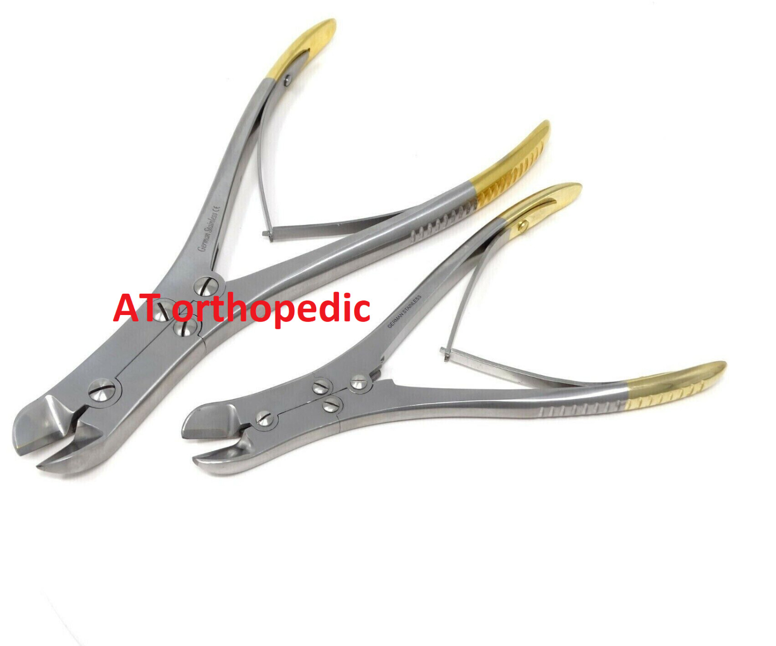 2PCS TC Pin & Wire Cutters Double Action Orthopedic Instruments Tungsten Carbide